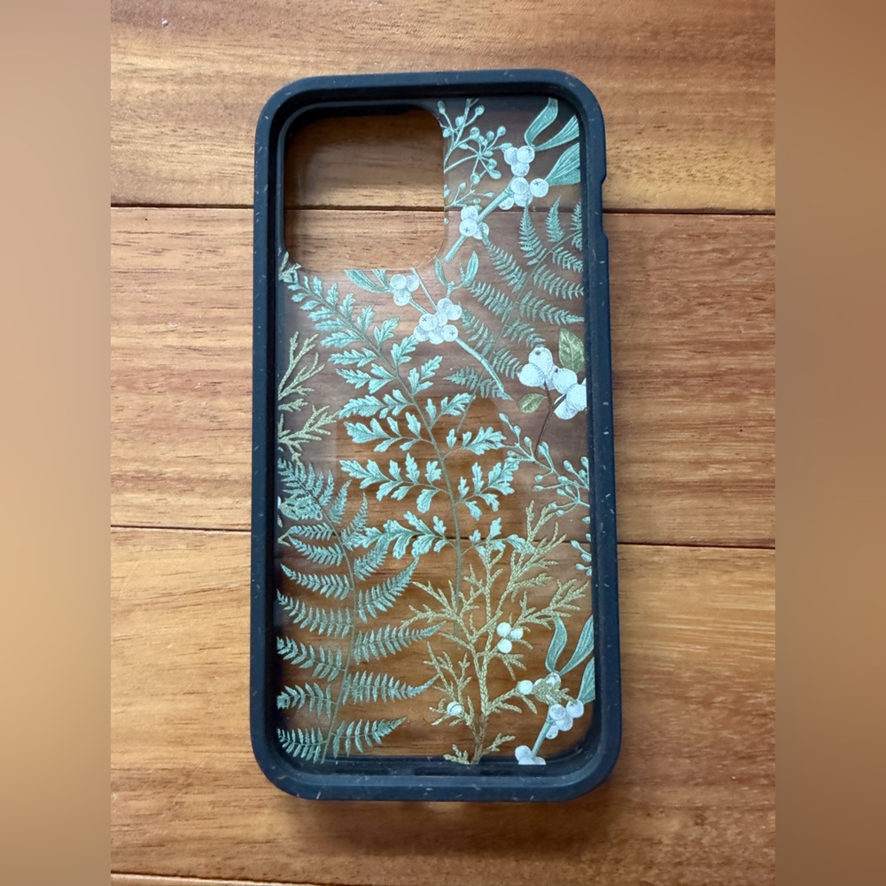 Pela - Clear Herbarium iPhone 14 Pro Max Case With Black Ridge
